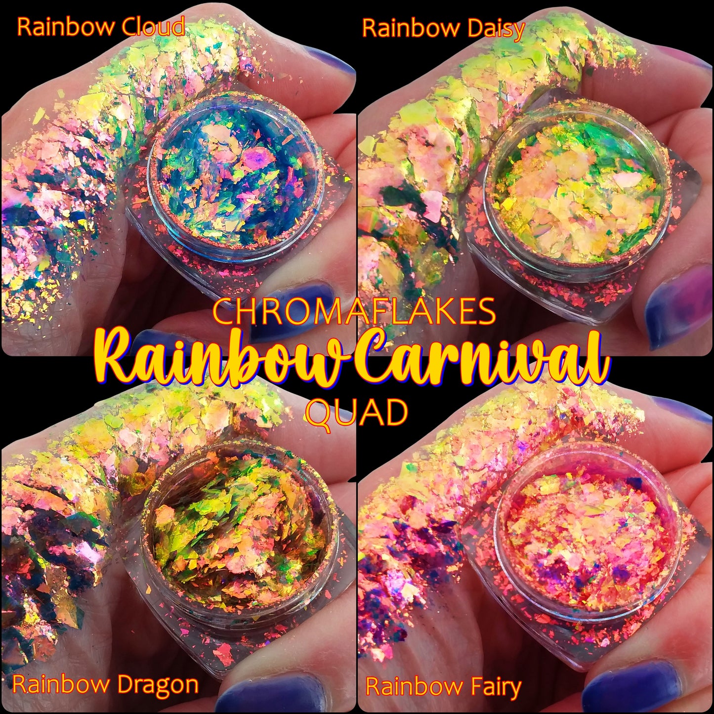 Rainbow Dragon-Chromaflake Multichrome Flake Eyeshadow Flakes