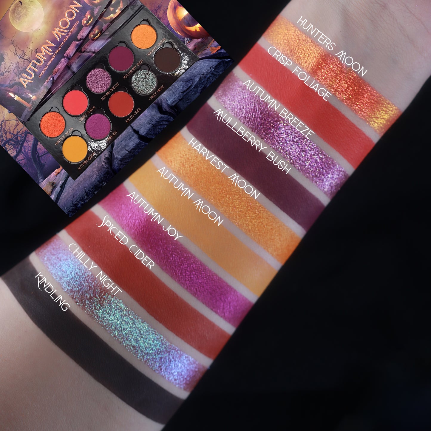 Autumn Moon-Pressed Pigment Palette