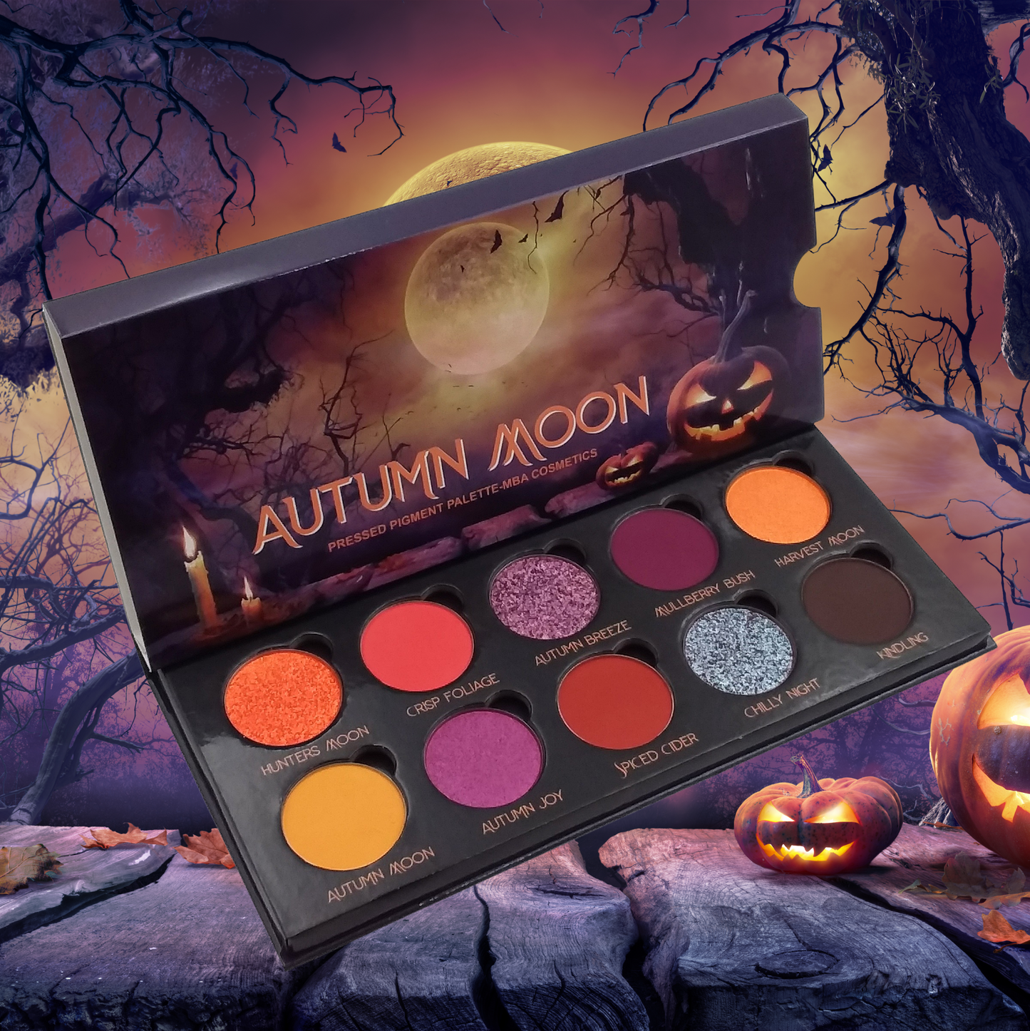 Autumn Moon-Pressed Pigment Palette