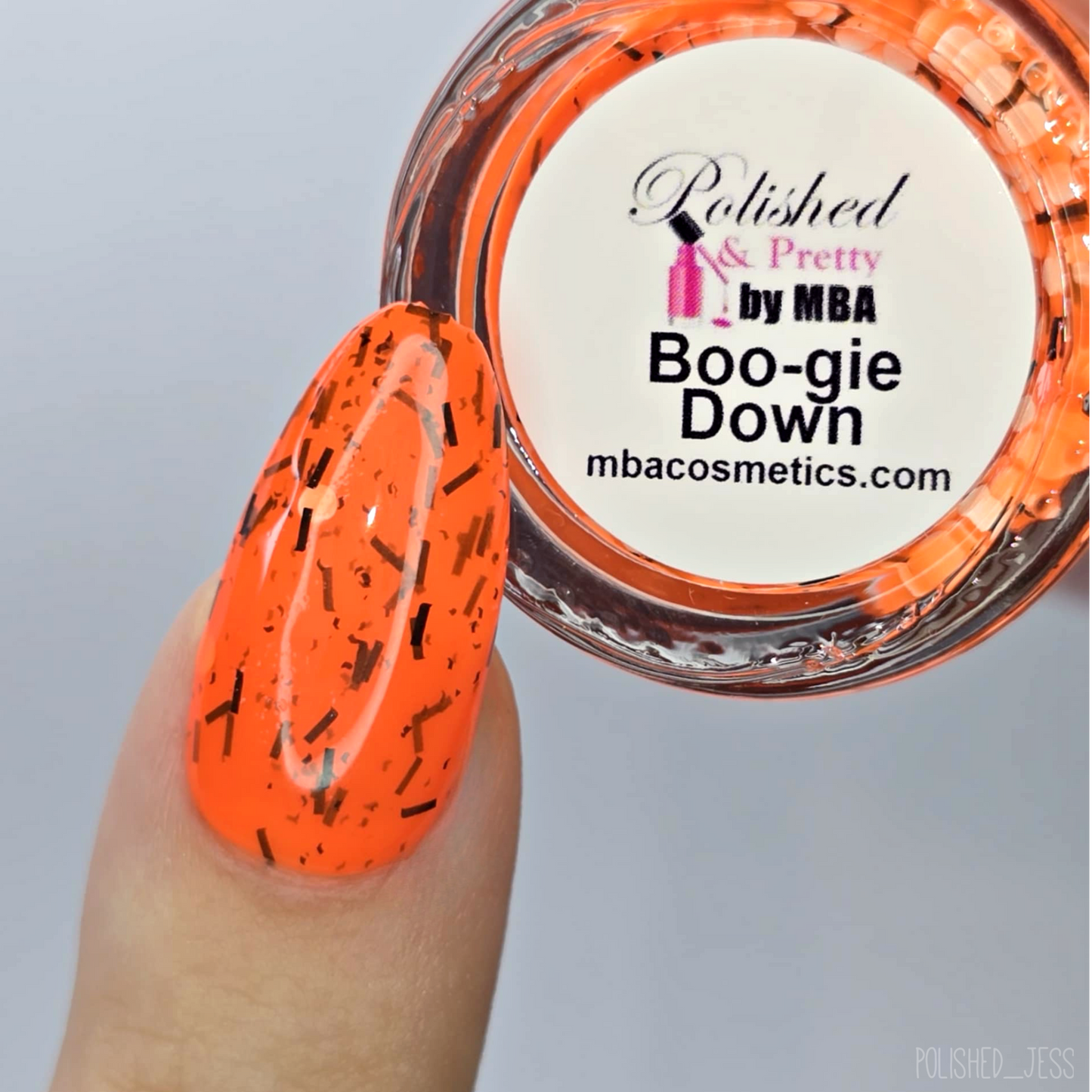 Boo-gie Down-Orange Neon Glitter Polish
