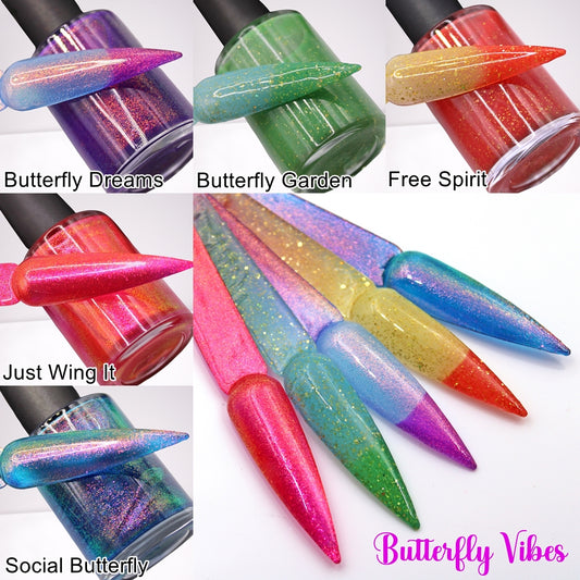 Butterfly Vibes-Nail Polish Collection-15ml Bottles