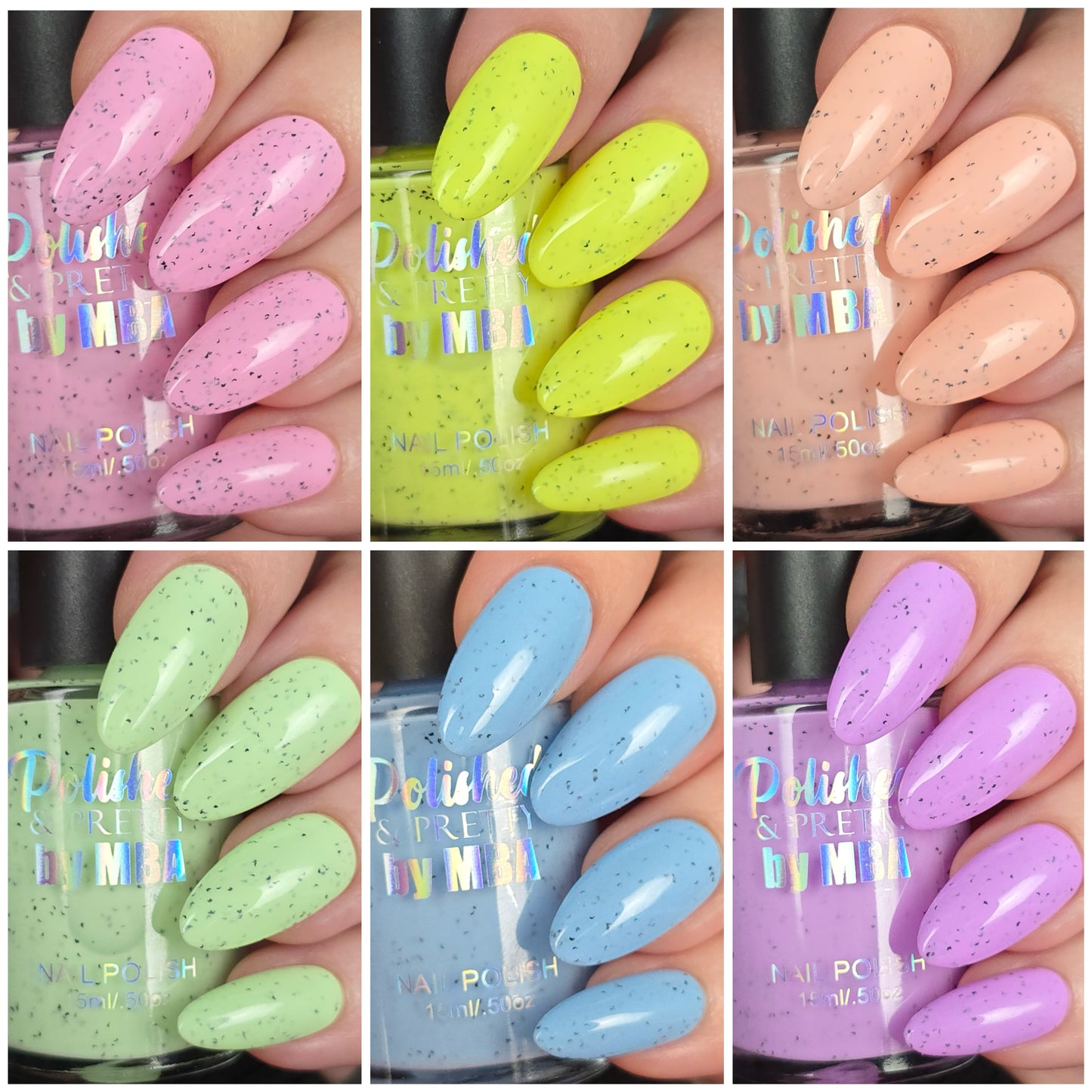 Freckled Egg-Pastel Neon Nail Polish Collection
