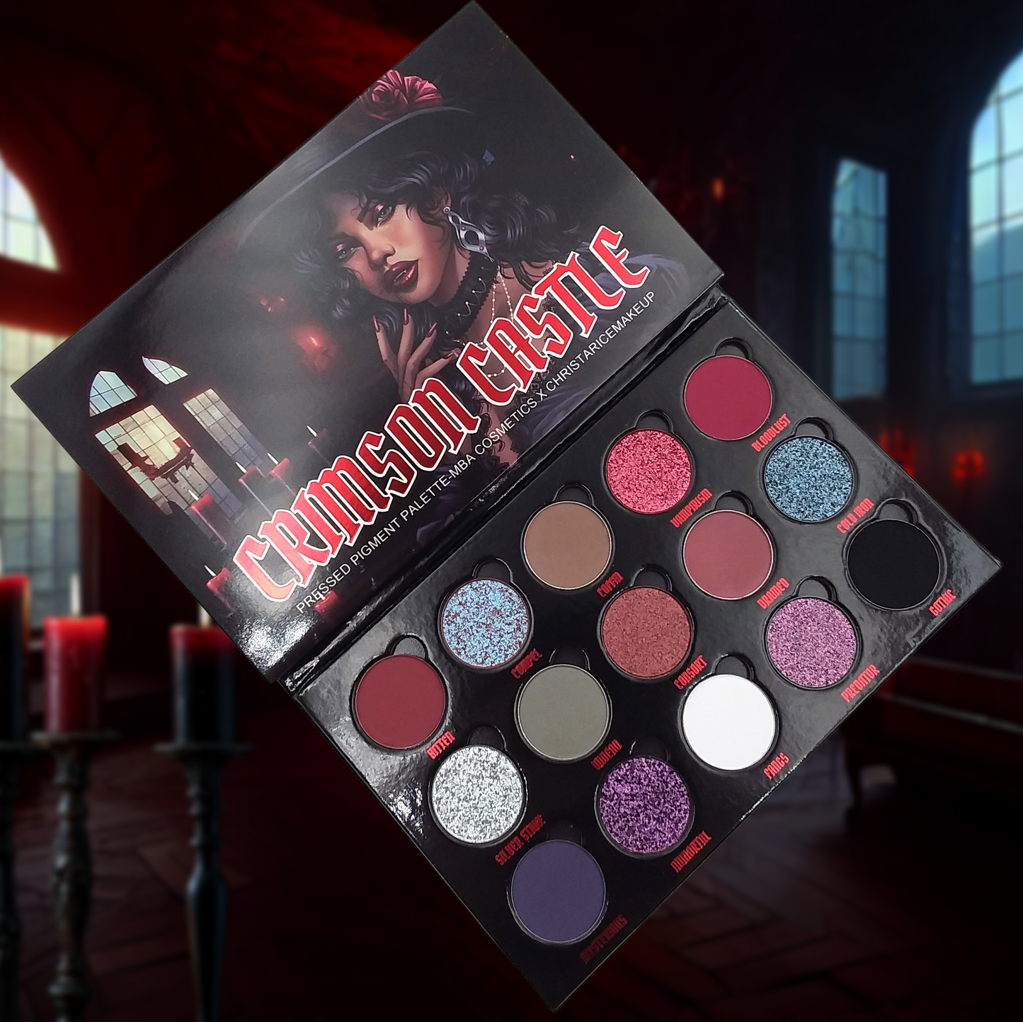 Crimson Castle-Pressed Pigment Palette