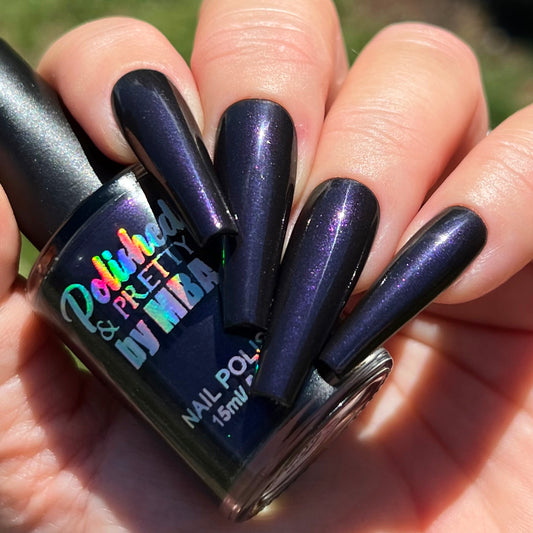 A Soul To Keep Black Shimmer Nail Polish