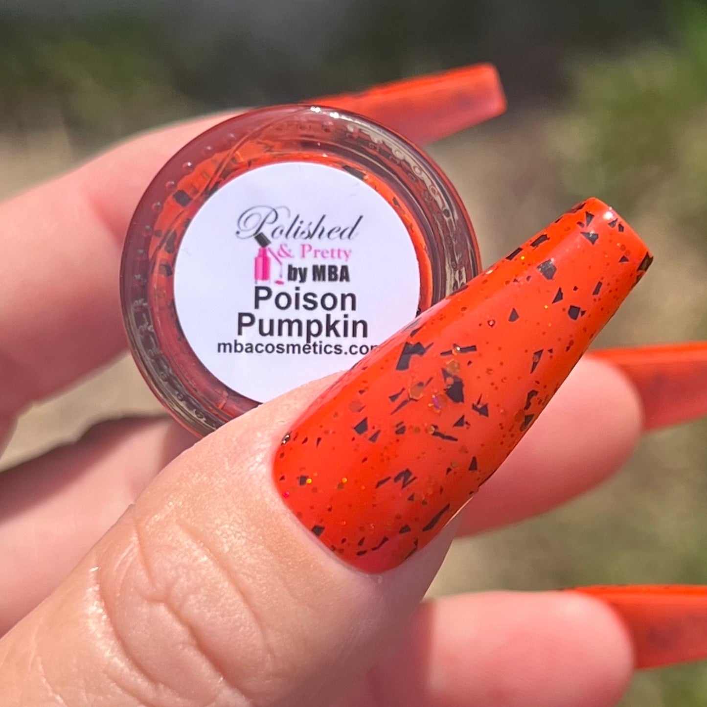 Poison Pumpkin-Orange Jelly Glitter Nail Polish