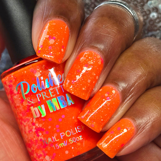 Sunset Slushie-Neon Glitter Shimmer Polish