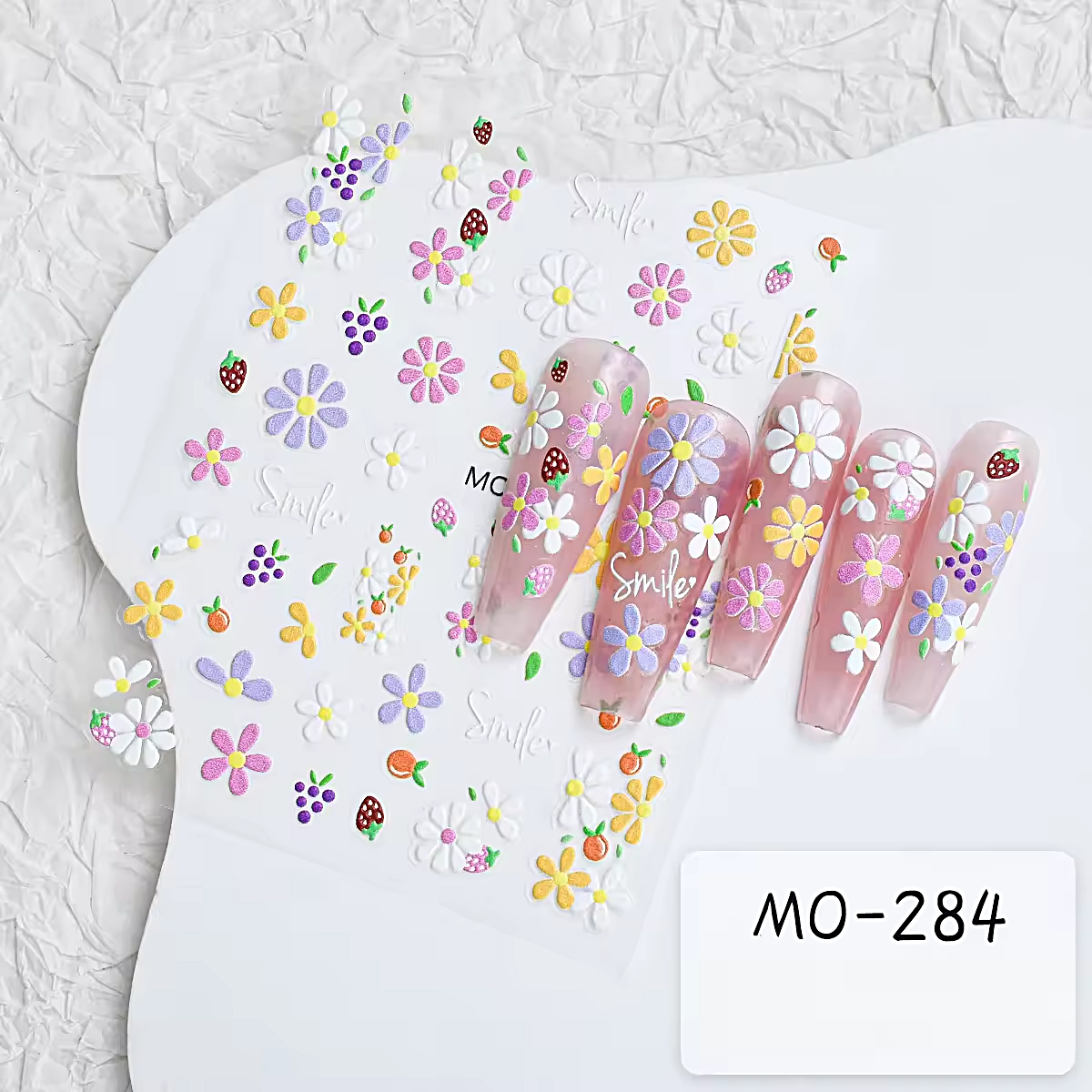 Spring Nail Decals- Self Adhesive 5D Nail Art MO284
