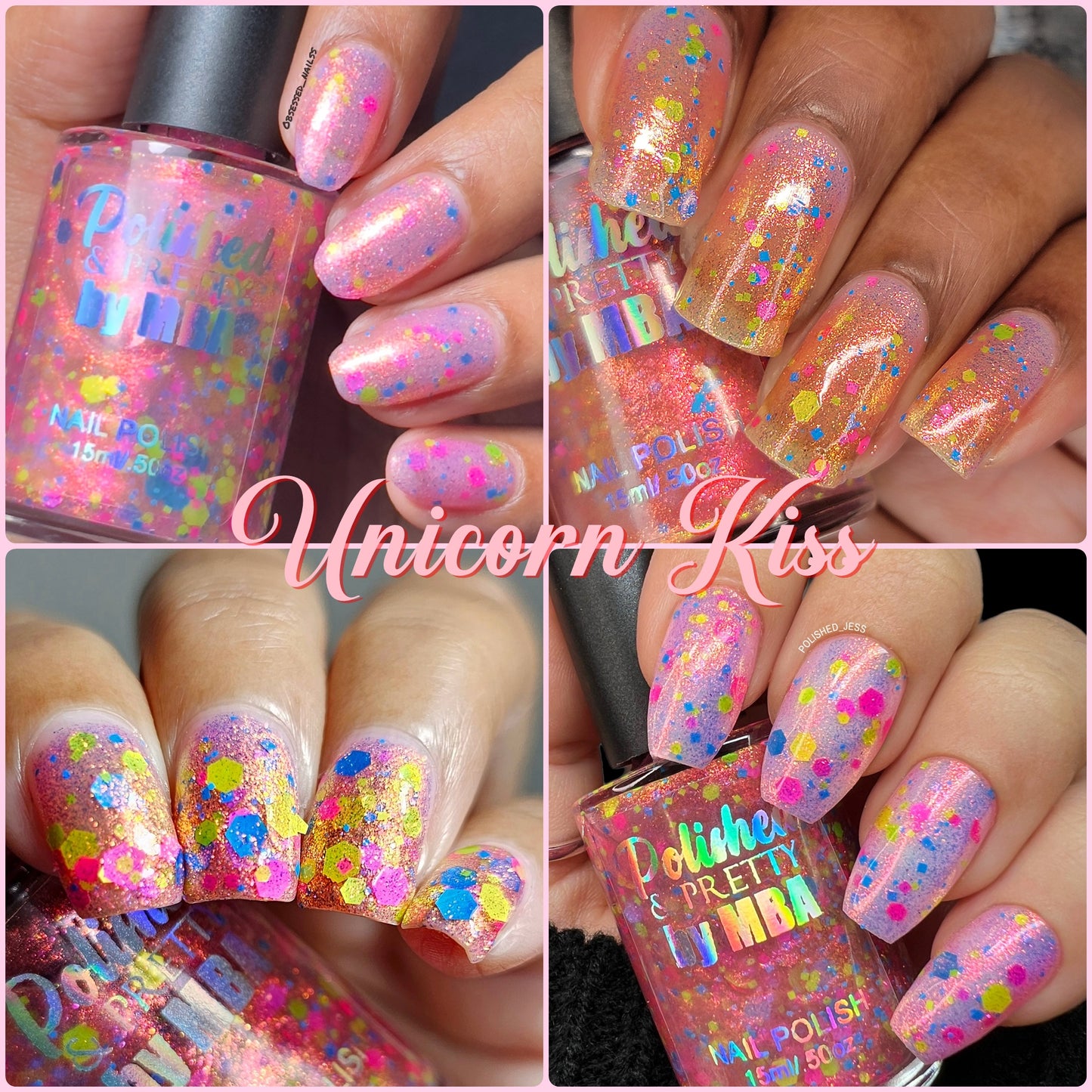 Unicorn Kiss-Iridescent Multichrome Polish-Large 15ml Bottle