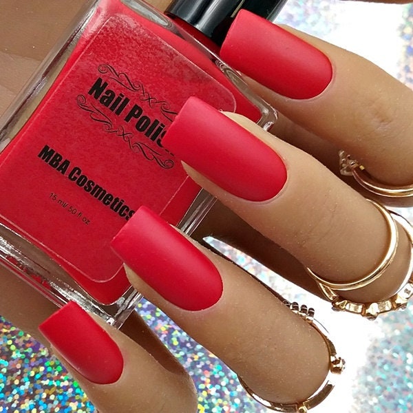 Caught Red Handed-Matte Nail Polish Large 15ml