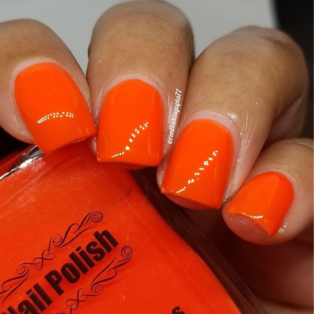 Tangerine Dreams Neon Nail Polish-Large 15ml Bottle