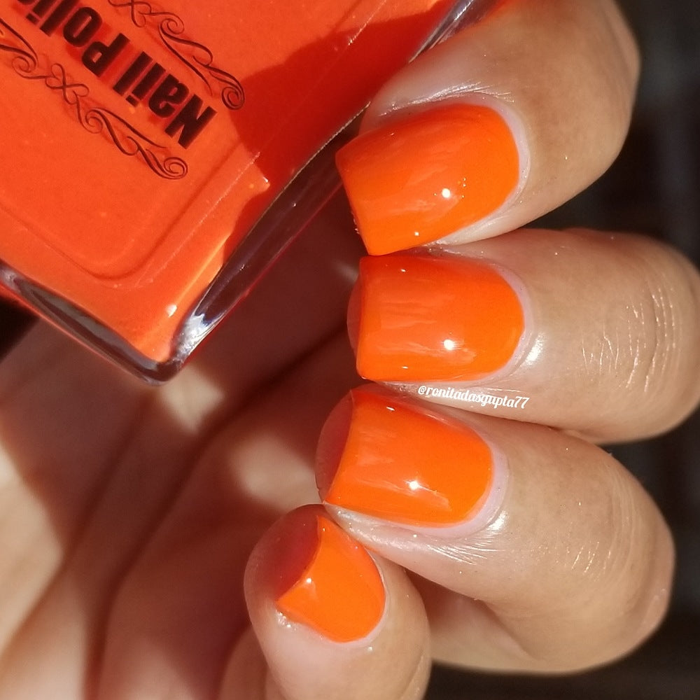 Tangerine Dreams Neon Nail Polish-Large 15ml Bottle