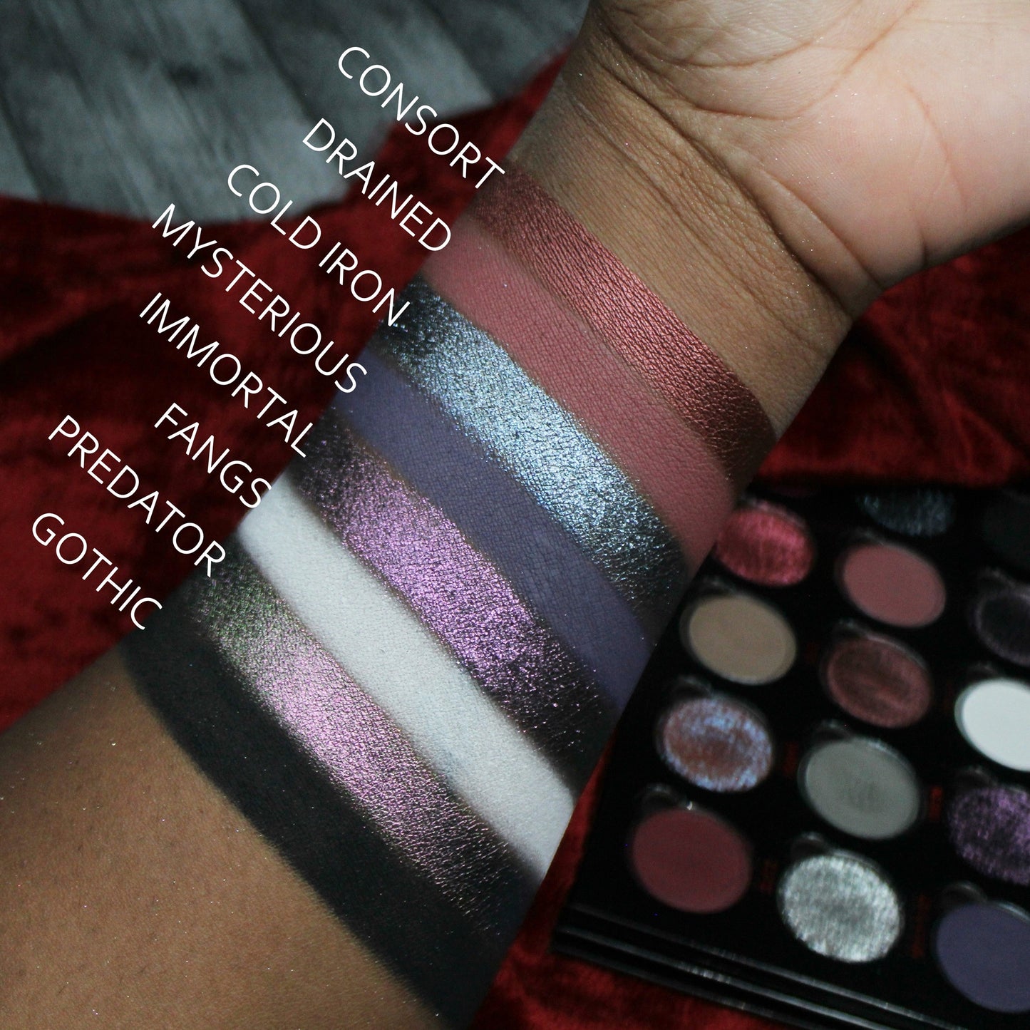 Crimson Castle-Pressed Pigment  Palette