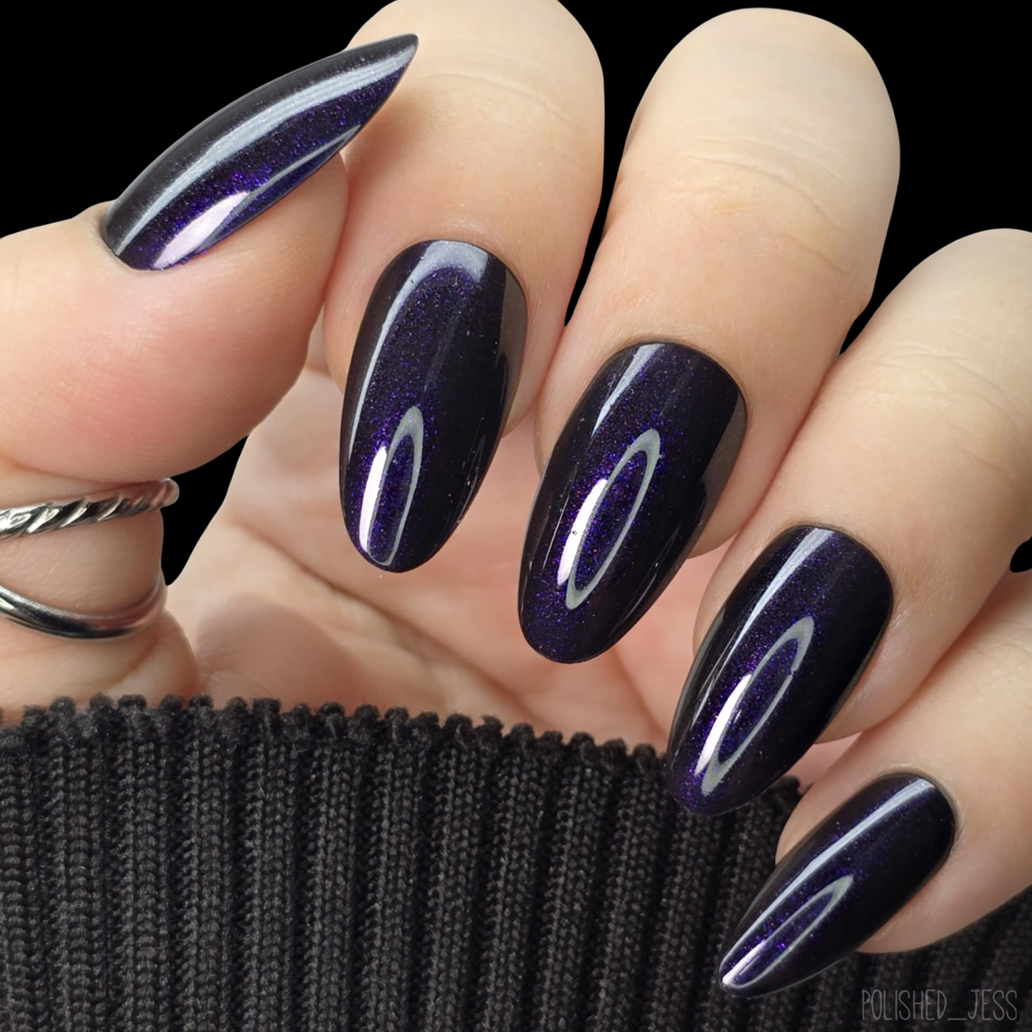 A Soul To Keep Black Shimmer Nail Polish