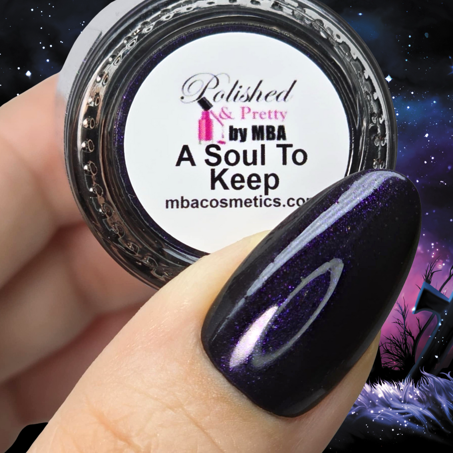 A Soul To Keep Black Shimmer Nail Polish