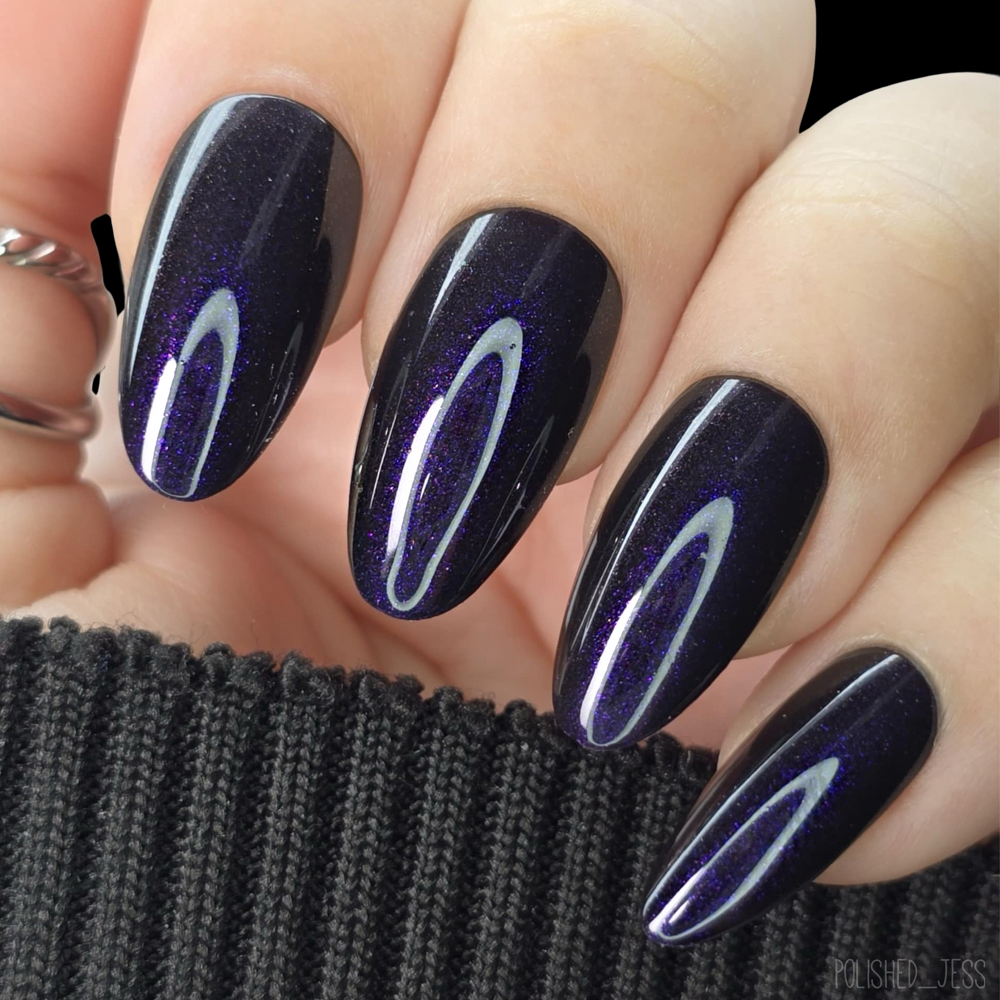 A Soul To Keep Black Shimmer Nail Polish
