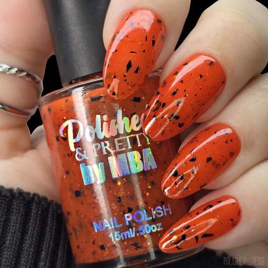 Poison Pumpkin-Orange Jelly Glitter Nail Polish