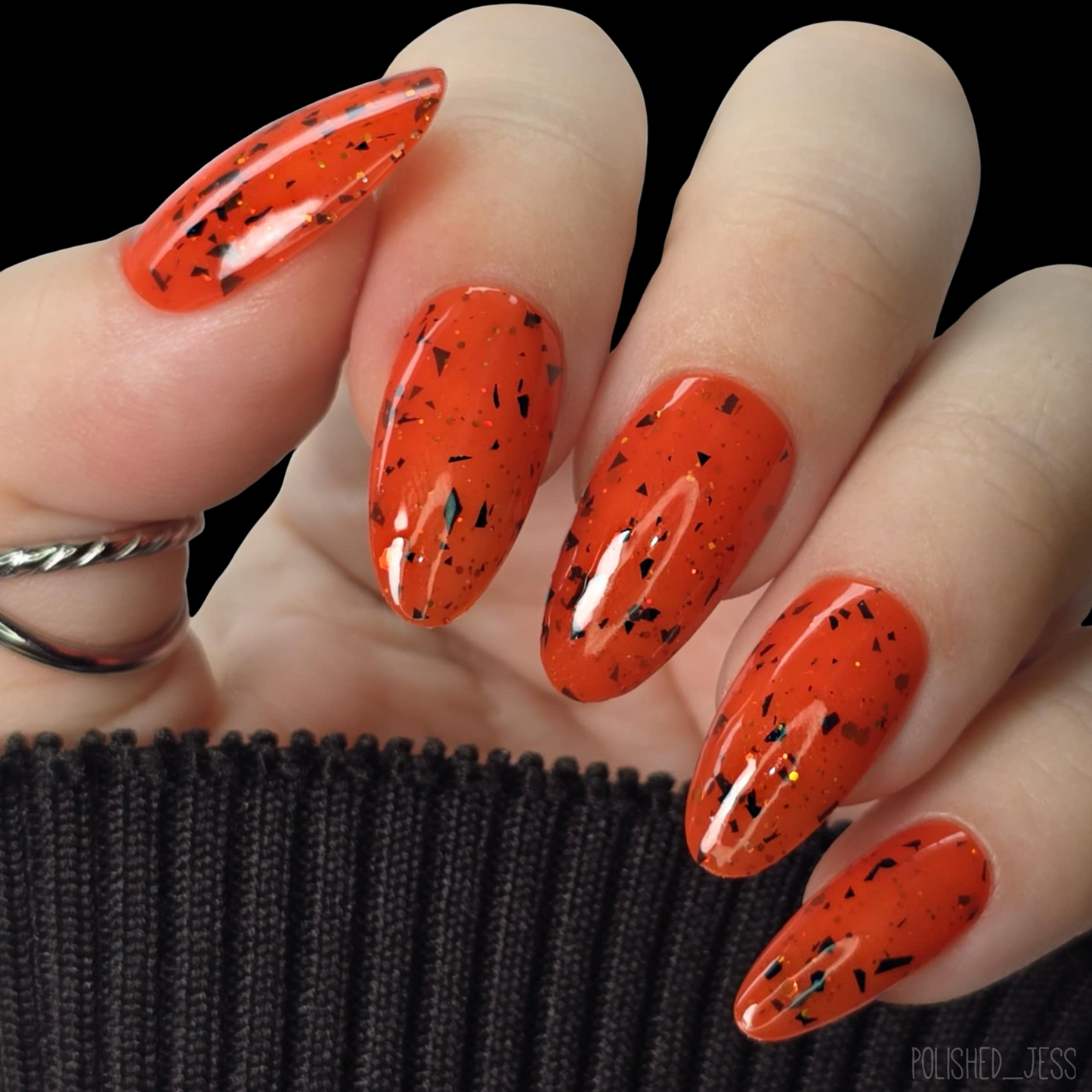 Poison Pumpkin-Orange Jelly Glitter Nail Polish