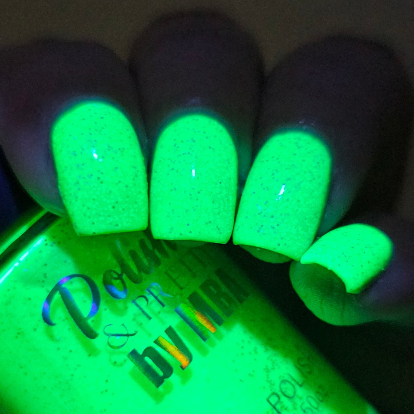 Electric Lime Flash-Neon Holographic Polish