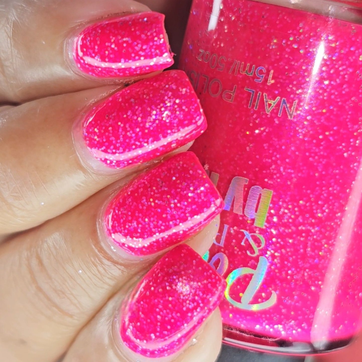 Screamin' Flamingo-Neon Holographic Polish