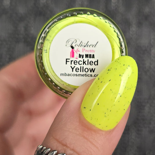 Yellow Freckled Egg-Pastel Yellow Glitter Polish