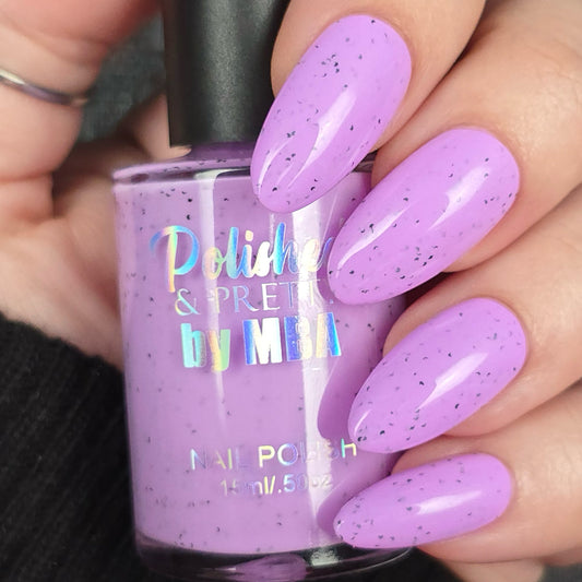 Lavender Freckled Egg-Pastel Purple Glitter Polish