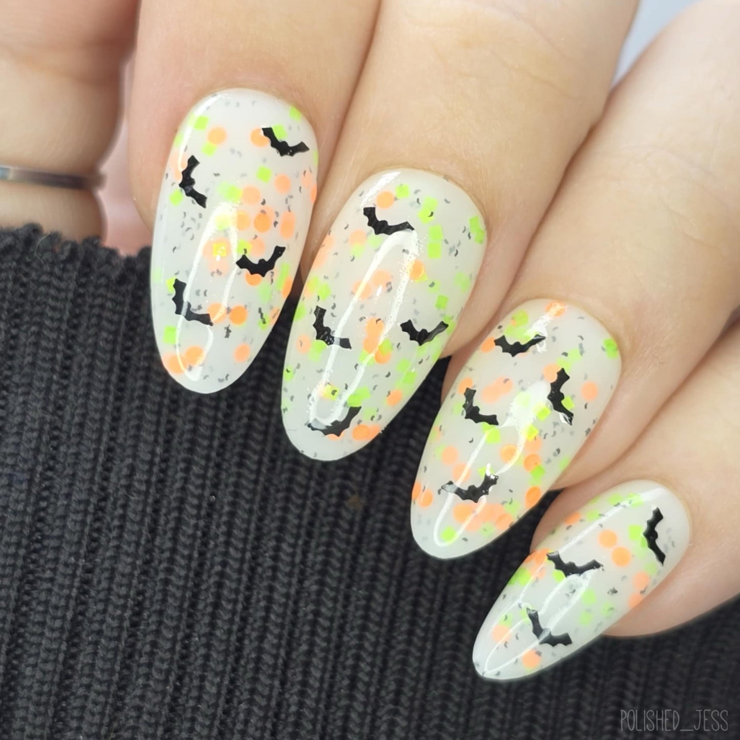 How You Boo-in'?-White Crelly Glitter Polish