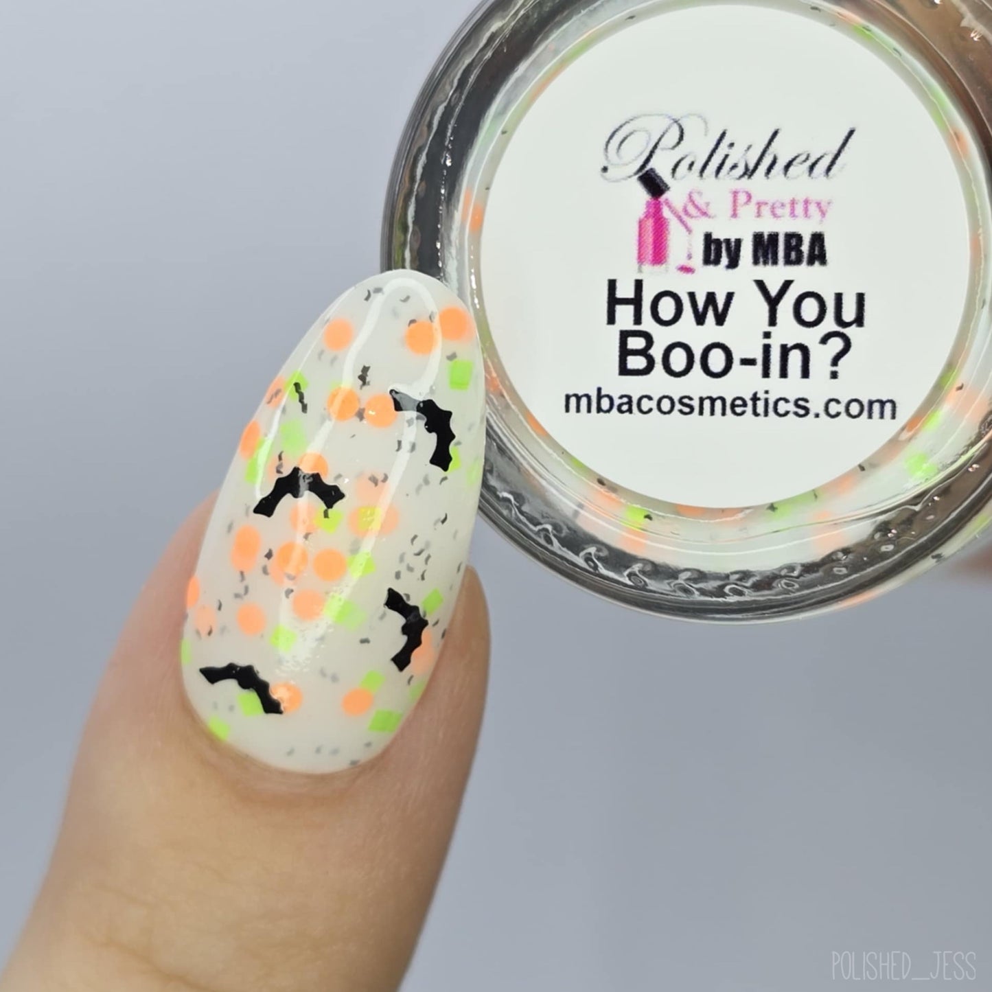 How You Boo-in'?-White Crelly Glitter Polish