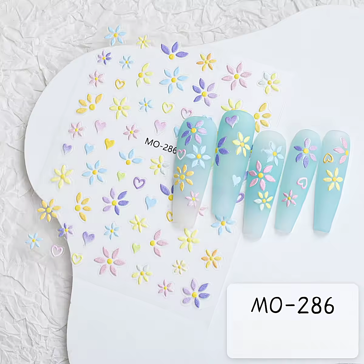 Spring Nail Decals- Self Adhesive 5D Nail Art MO286