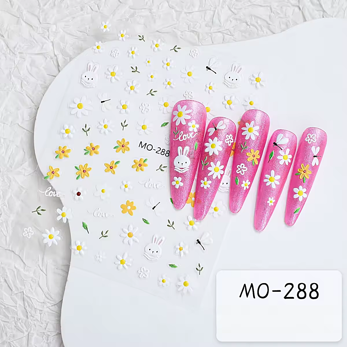 Spring Nail Decals- Self Adhesive 5D Nail Art MO288