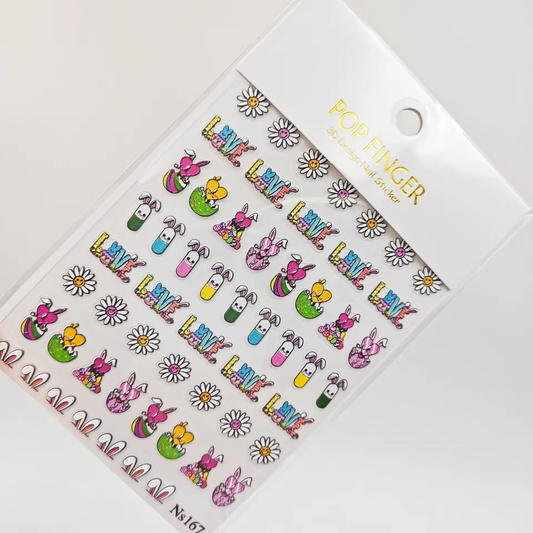 Easter Nail Decals- Self Adhesive 5D Nail Art NS167