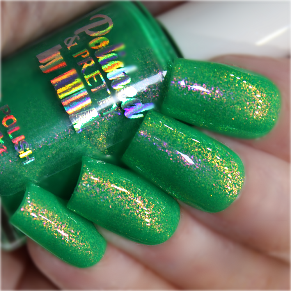 Watermelon Rind-Neon Shimmer Polish