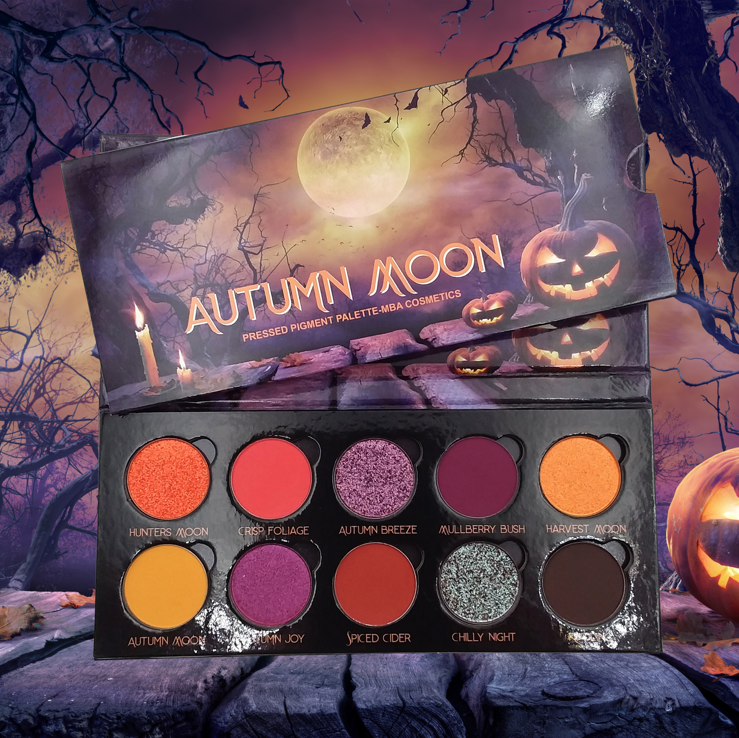 Autumn Moon-Pressed Pigment  Palette
