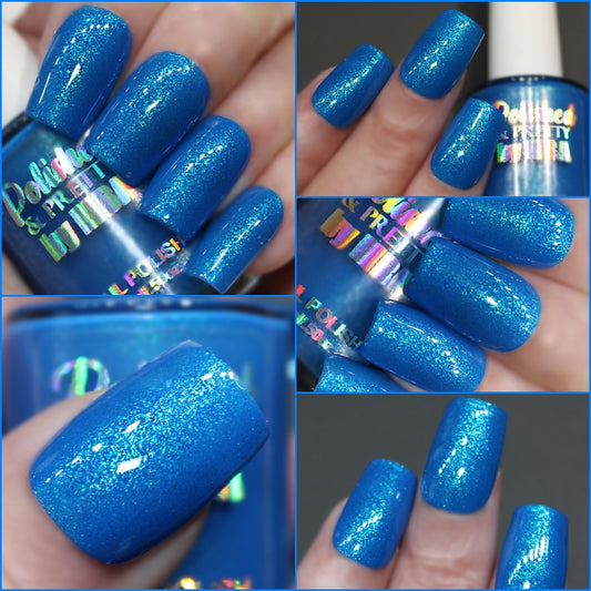 Blue Raspberry Icee-Neon Shimmer Polish