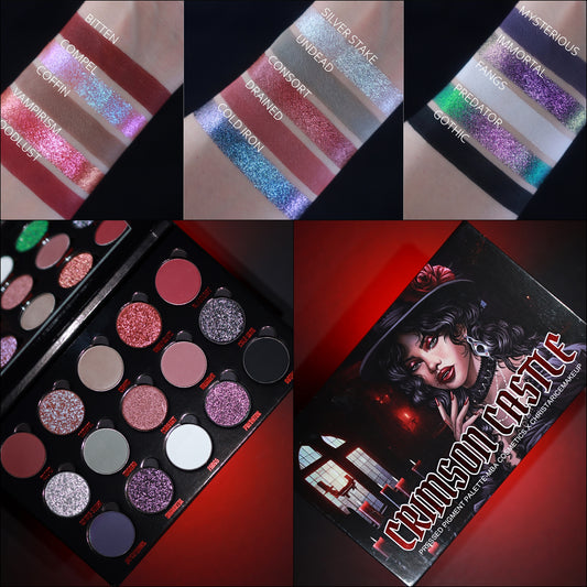 Crimson Castle-Pressed Pigment  Palette