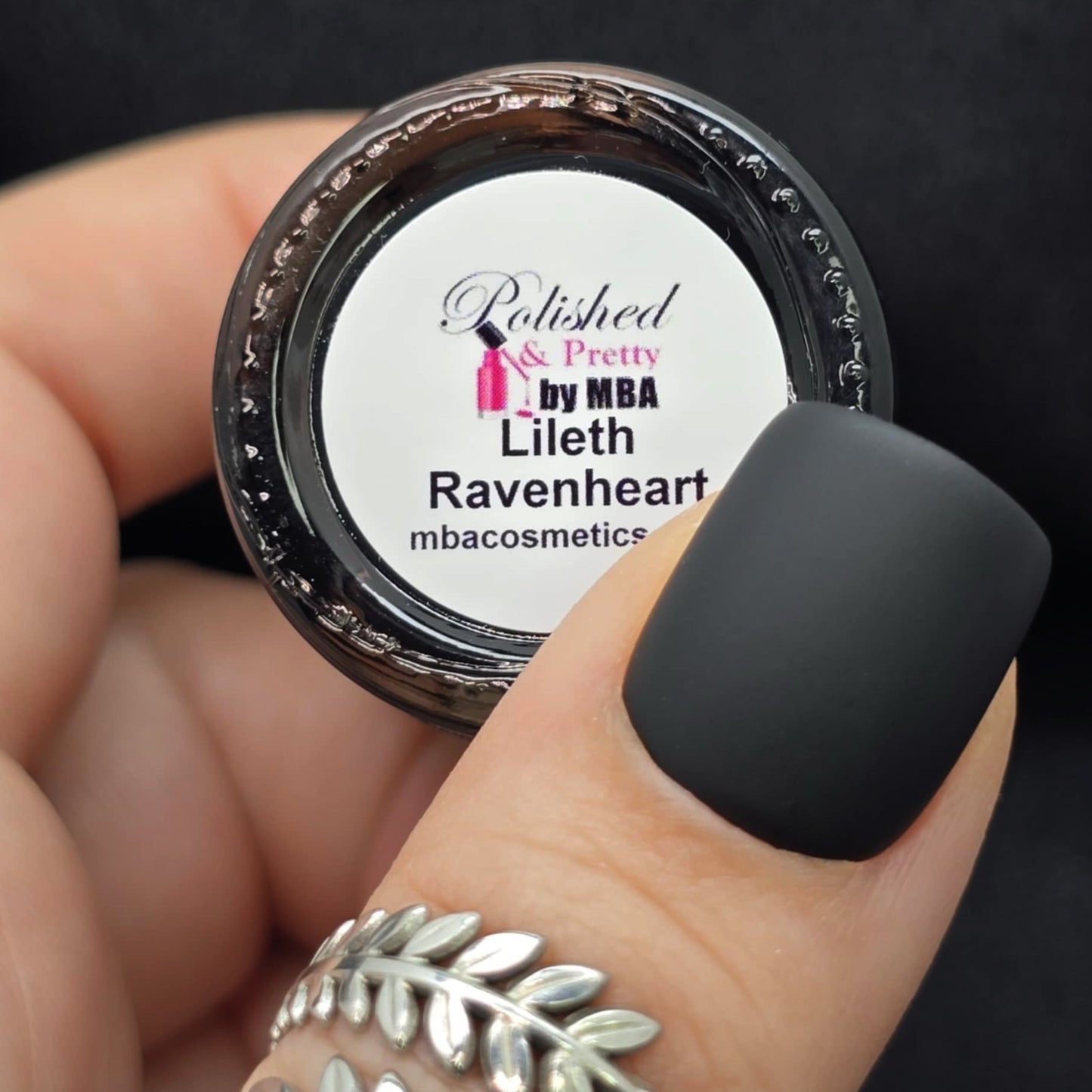 Lileth Ravenheart-Black Cream Polish