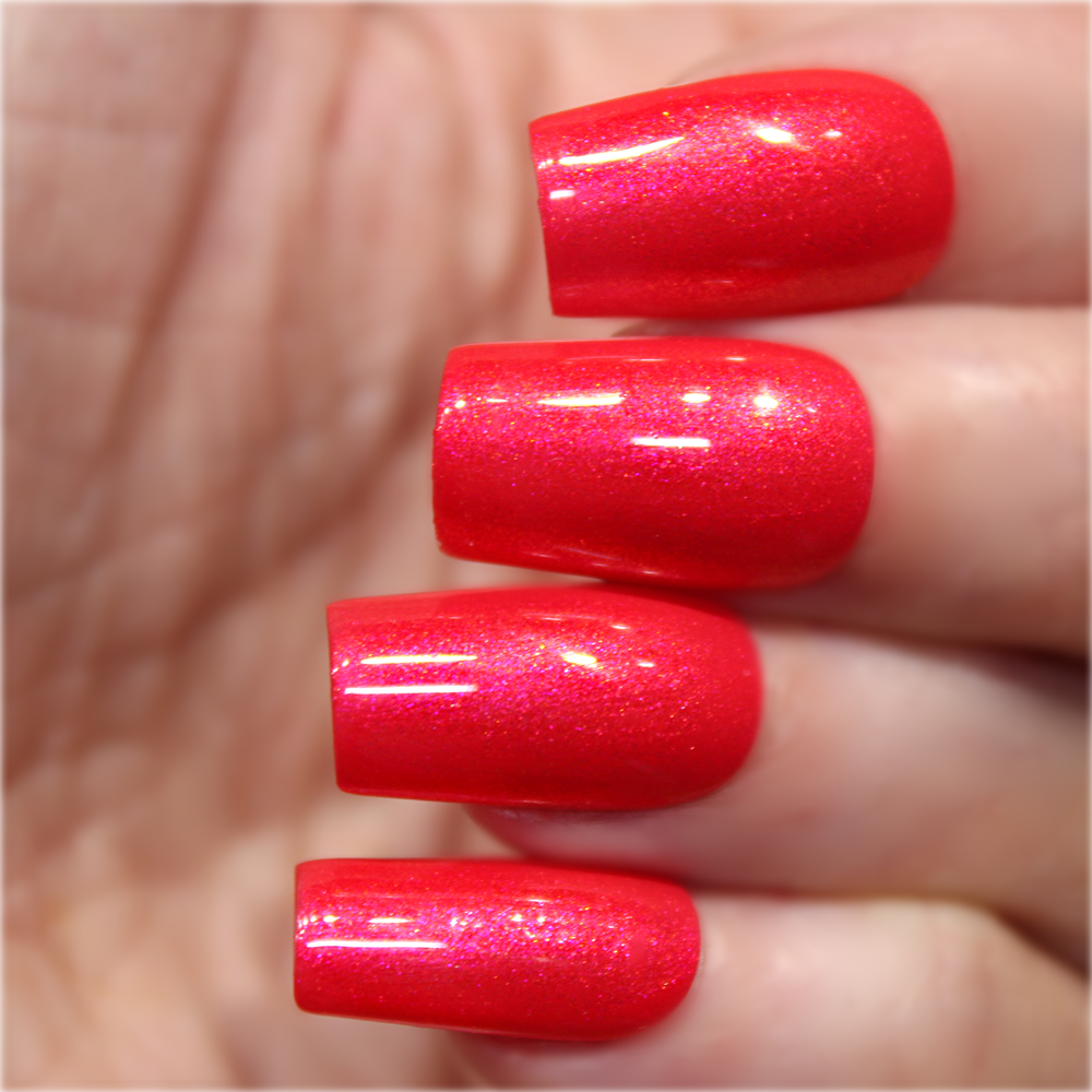 Cherry Berry Slushie-Neon Shimmer Polish