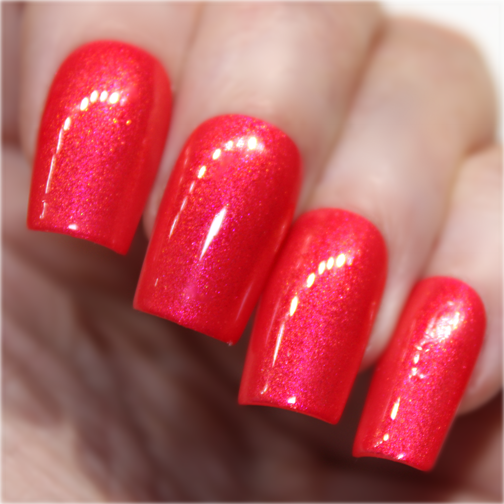 Cherry Berry Slushie-Neon Shimmer Polish