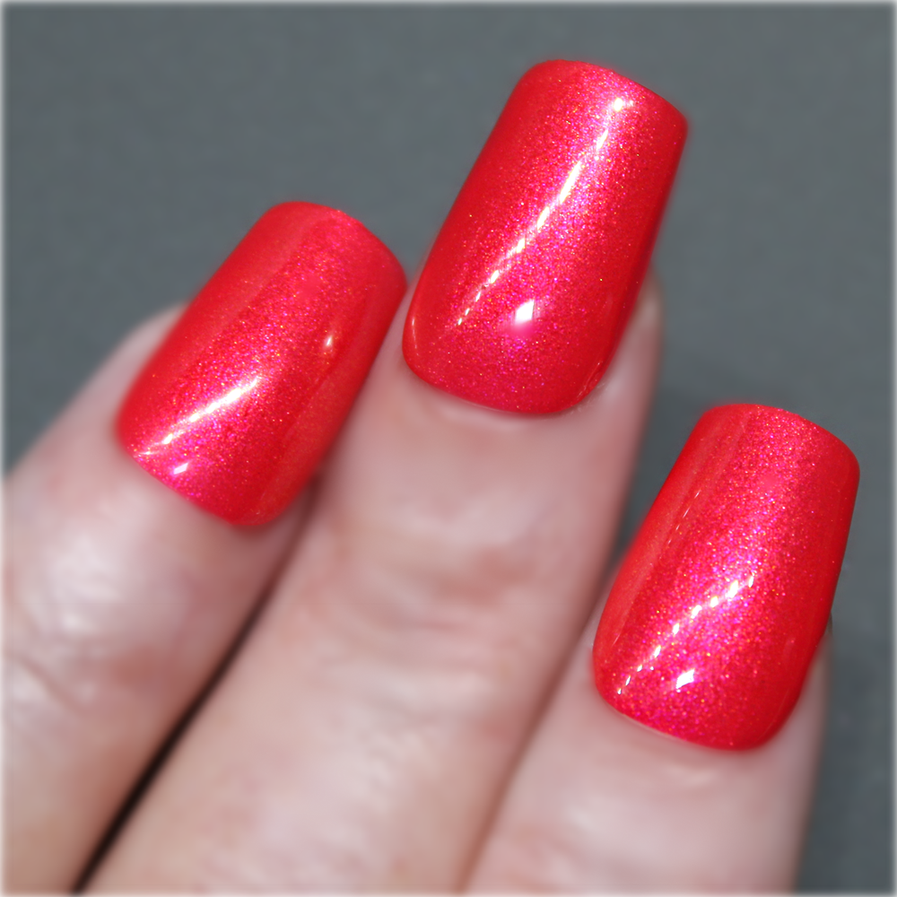 Cherry Berry Slushie-Neon Shimmer Polish