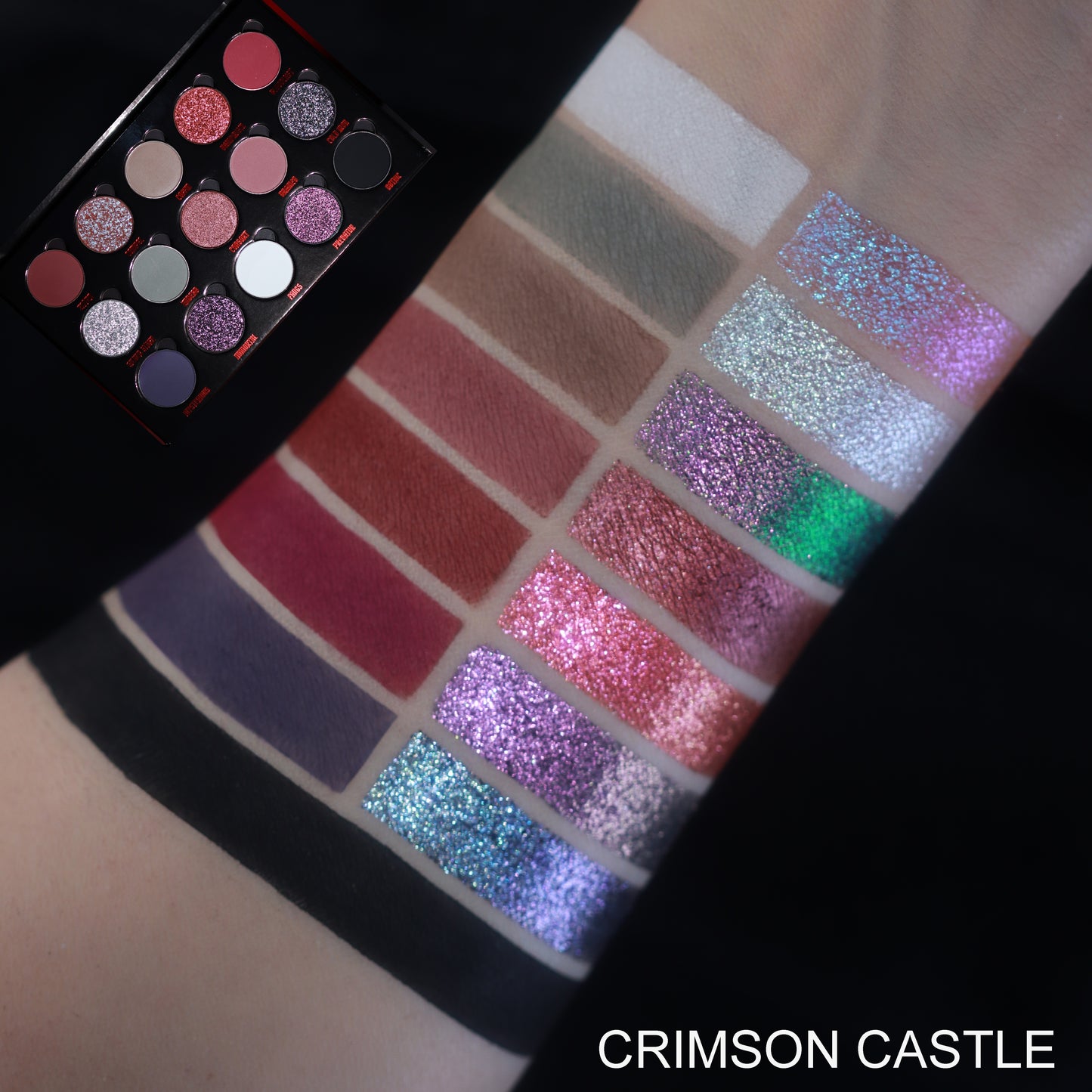 Crimson Castle-Pressed Pigment  Palette