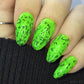 Deja-Boo-Green Neon Glitter Polish