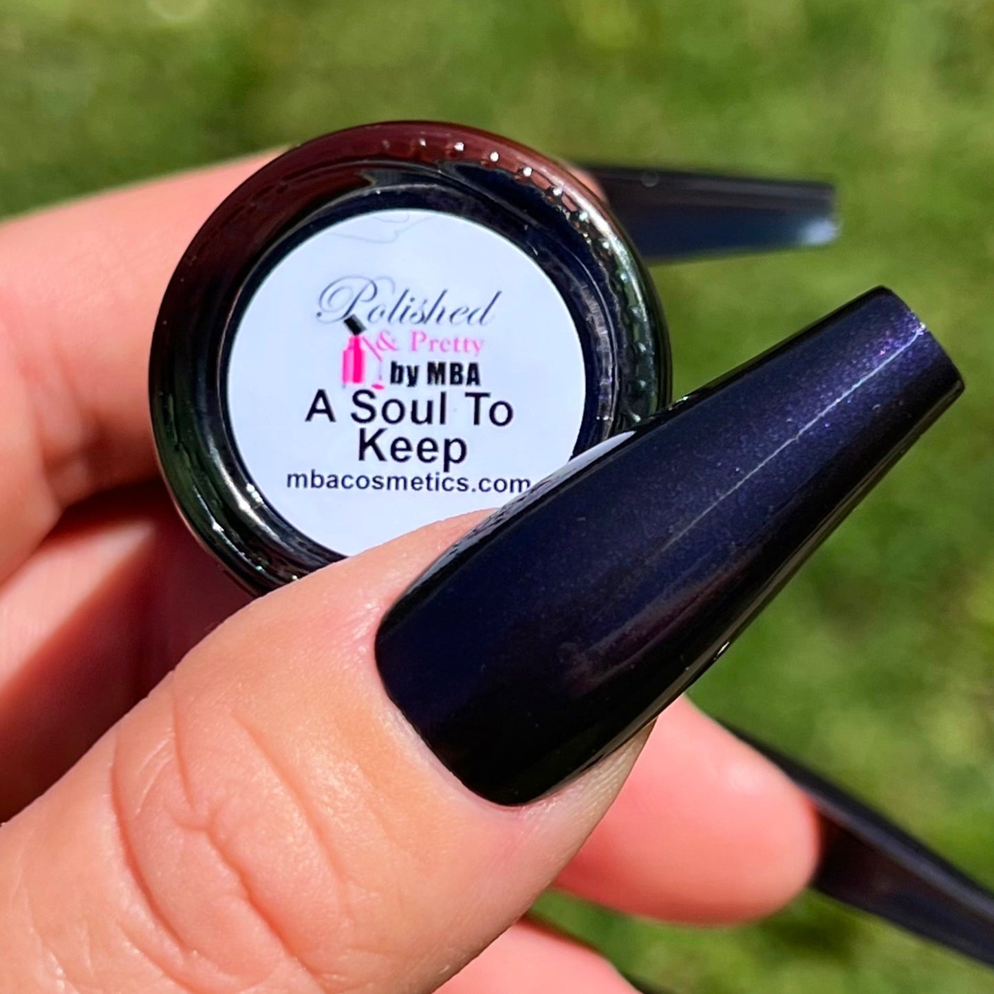 A Soul To Keep Black Shimmer Nail Polish
