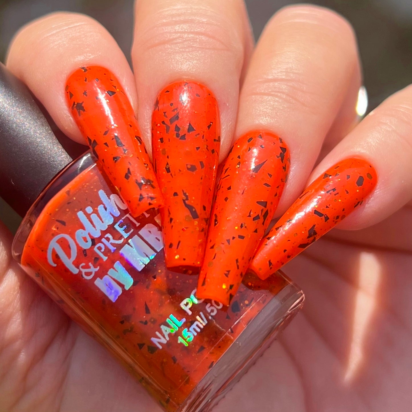 Poison Pumpkin-Orange Jelly Glitter Nail Polish