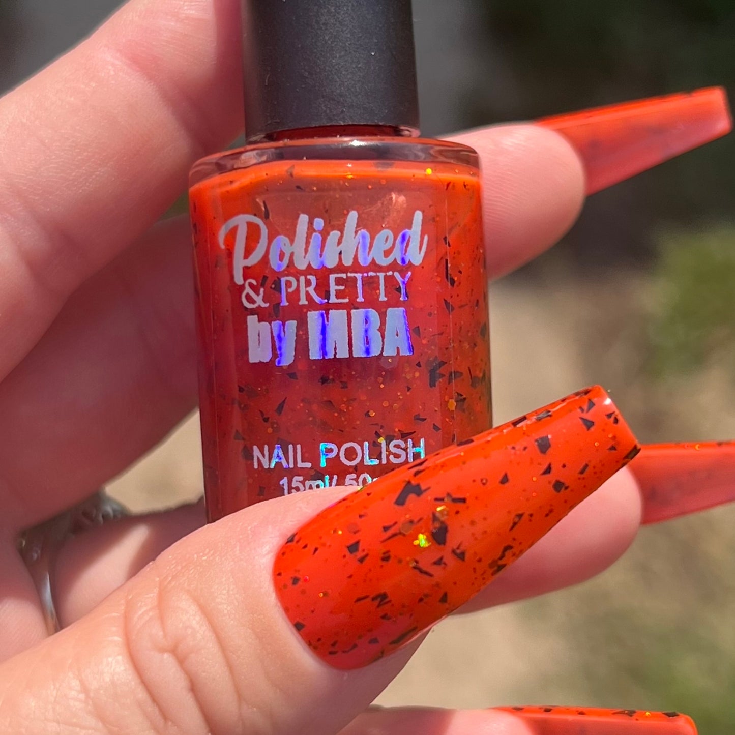 Poison Pumpkin-Orange Jelly Glitter Nail Polish