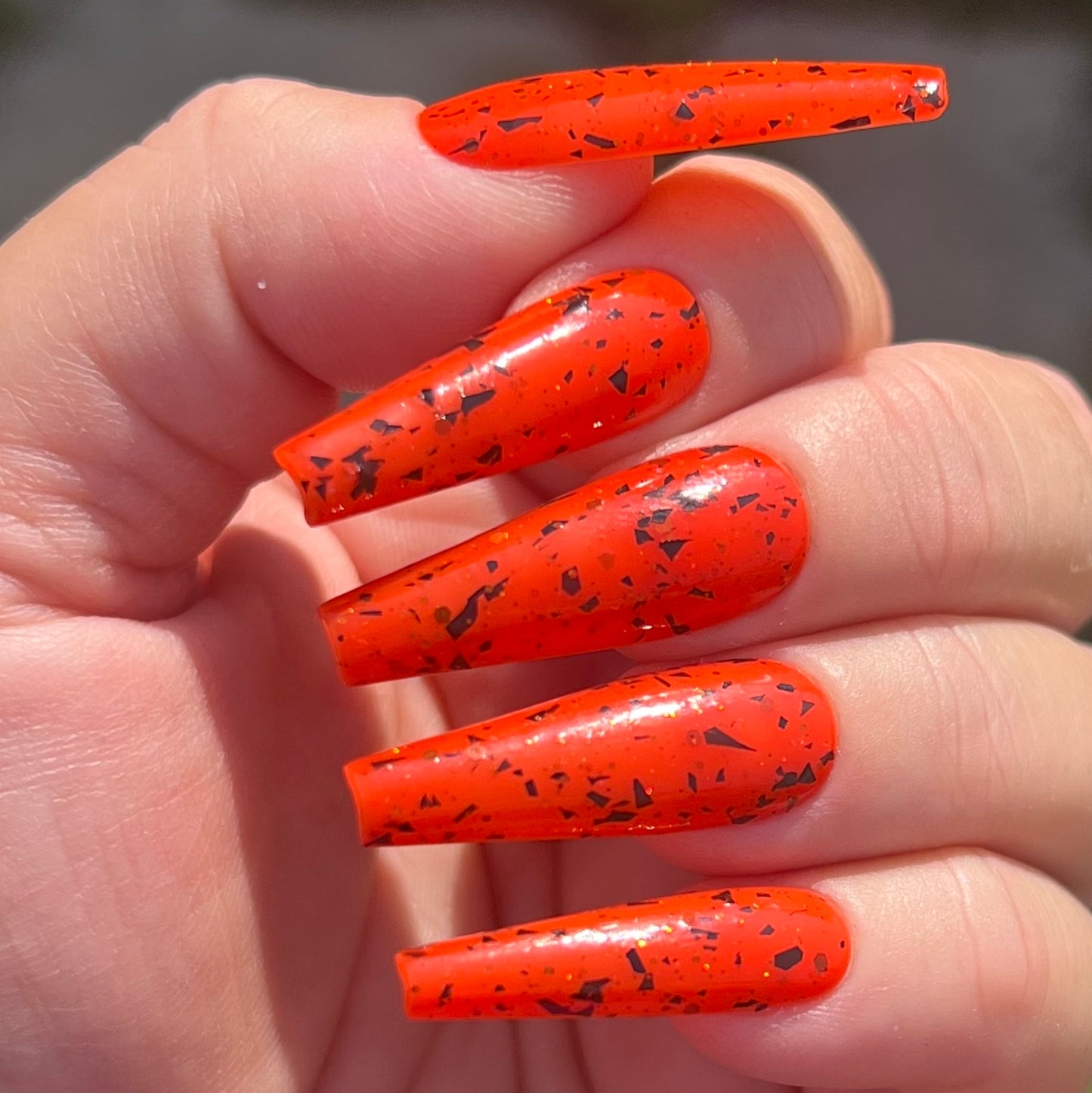Poison Pumpkin-Orange Jelly Glitter Nail Polish