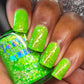 Aloha Lime Freeze-Neon Glitter Shimmer Polish