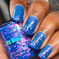 Kona Blue Cooler-Neon Glitter Shimmer Polish