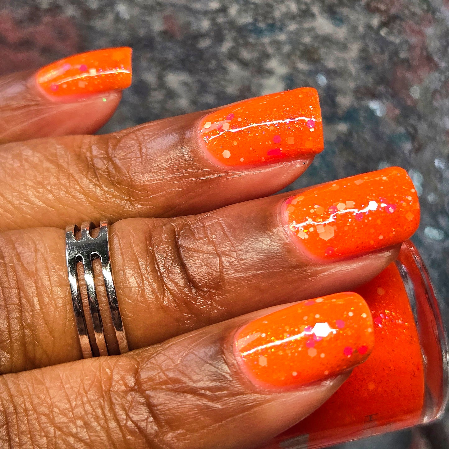 Sunset Slushie-Neon Glitter Shimmer Polish