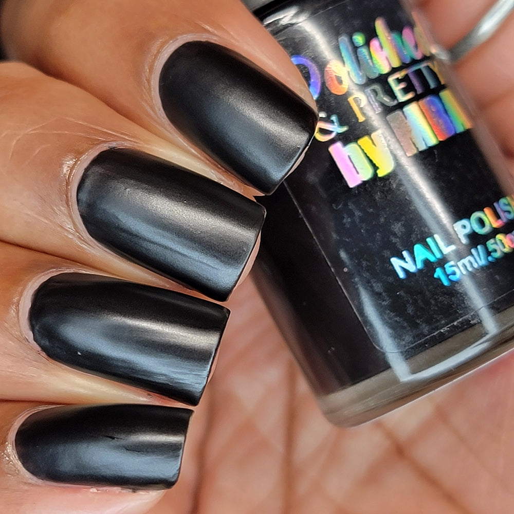 44 Matte Black Nails Designs That Will Make You Thrilled | Black nails, Matte  black nails, Nail art