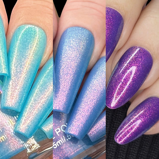 Pool Party-Solar Multichrome Shimmer Crelly Nail Polish