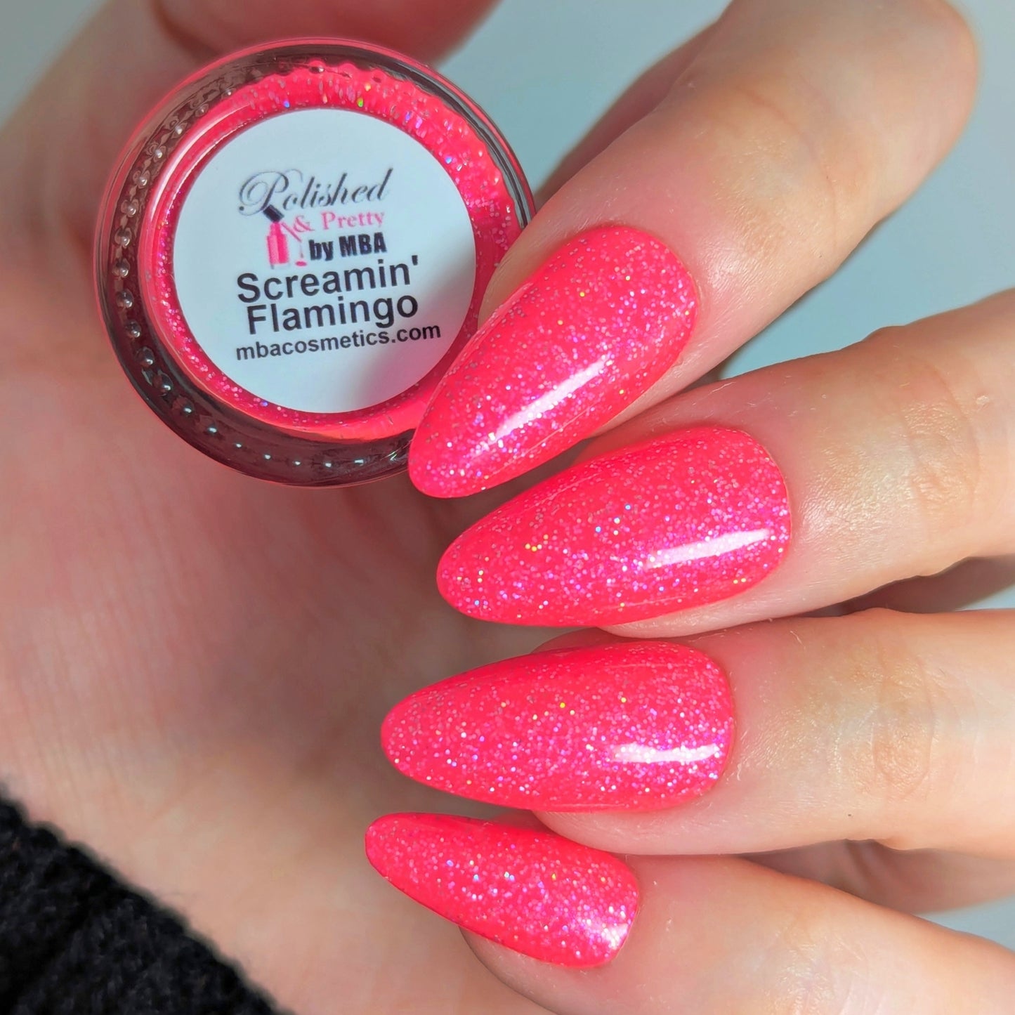 Screamin' Flamingo-Neon Holographic Polish
